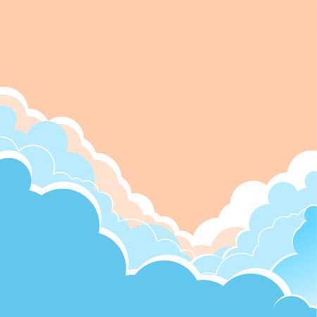 sky background with beautifull cloudsのイラスト素材