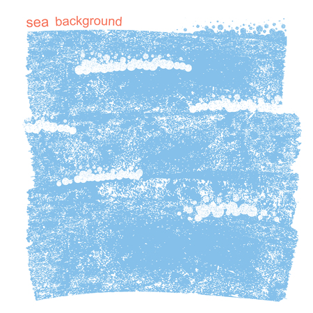   Blue waves.Vector image of Sea background for design or textのイラスト素材