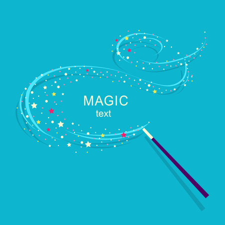 Magic wand background illustration for textのイラスト素材