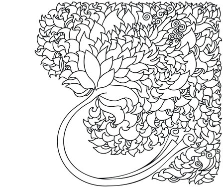 Abstract flower illustration. Vector hand drawn abstract flower isolated on white background for coloring books, print or tattoos.のイラスト素材