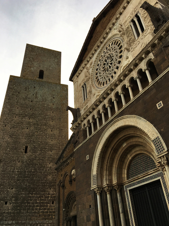 A gorgeous view of an old church in Tuscany, Italy,の写真素材