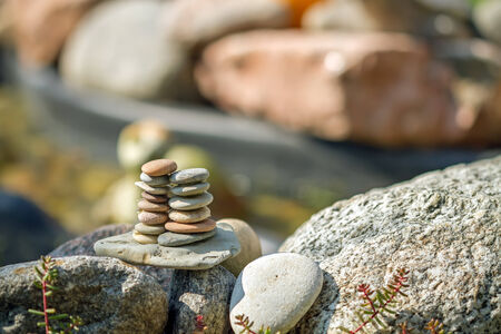 stone on stoneの写真素材