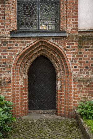 metal doors of the old churchの写真素材