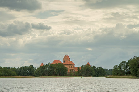 Castle on Lake Galve in Lithuania
