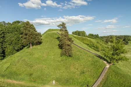 Stairs To The Top Of moundの写真素材