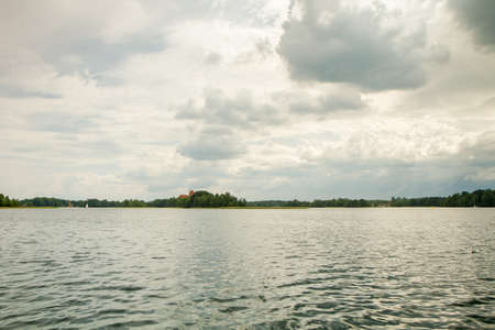 lake near Trakaiの写真素材
