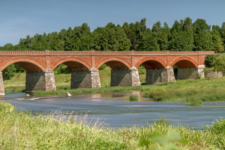 The bridge over the riveの写真素材