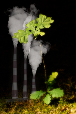 Pollution problems around the worldの写真素材