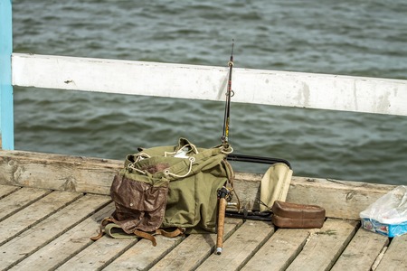 Fisherman equipment preparationの写真素材