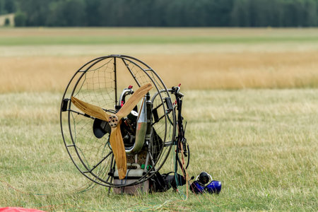 Paraglider on grass