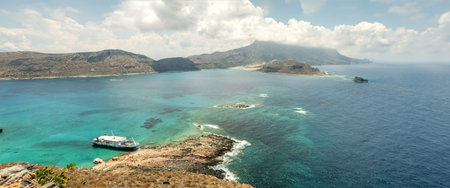Sea view from Gramvousa Fort panorama