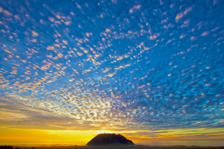 Sunset over Point Sur, Big Sur Californiaの写真素材