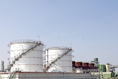 oil and chemical refinery の写真素材