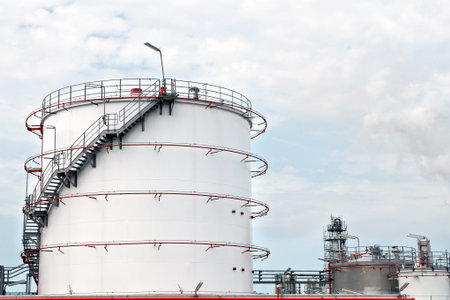 oil and chemical refinery の写真素材