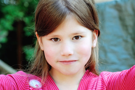 beautiful  little girl outdoors