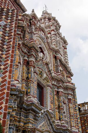 San Francisco church in Cholula, Pueblaのeditorial素材