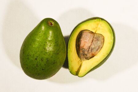 avocado isolated on white backgroundの写真素材