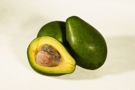 avocado isolated on white backgroundの写真素材