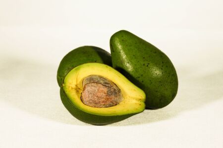 avocado isolated on white backgroundの写真素材
