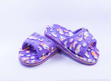 baby shoes on white backgroundの写真素材