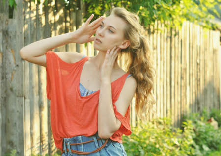 beauty portait of girlの写真素材