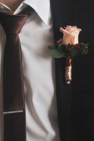 details of the groom suitの写真素材