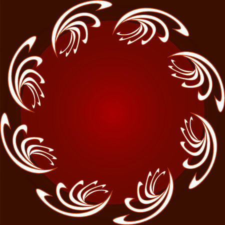 red gradient chinese style background with white curvesのイラスト素材