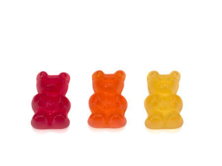 Gummy Bears Colorful on a white backgroundの写真素材