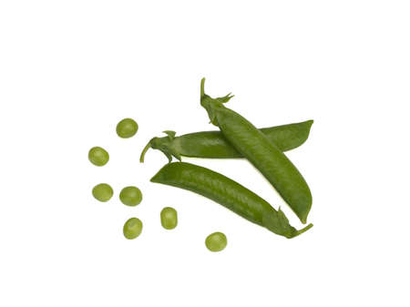 Sweet pea in closeup on white backgroundの写真素材