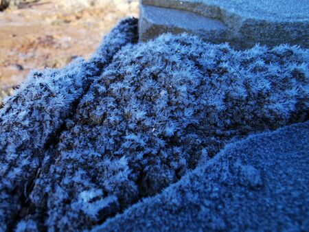 Rock with frostの写真素材