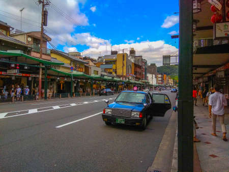 KYOTO, JAPAN - August 17,2018: Crowded commercial streetの写真素材