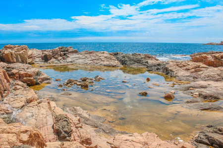 Seascape on the Calella coast, Costa Brava.の写真素材
