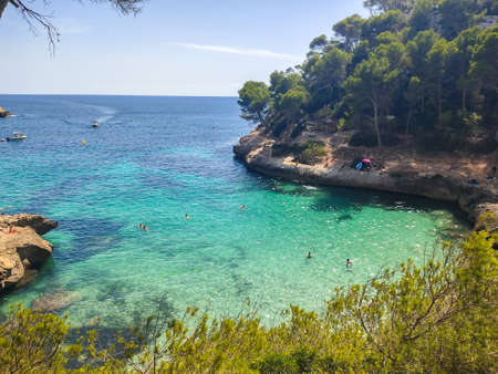 Beautiful views of the best beaches in Menorca, Catalonia, Spain.の写真素材
