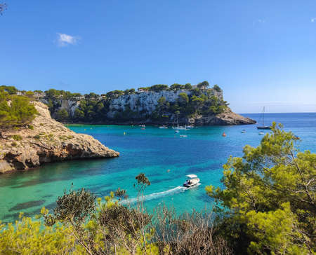 Beautiful views of the best beaches in Menorca, Catalonia, Spain.の写真素材