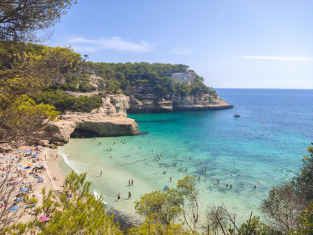 Beautiful views of the best beaches in Menorca, Catalonia, Spain.