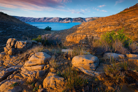  Landscape in Croatia, Rab, Loparの写真素材