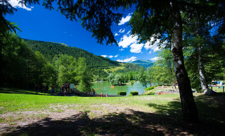 Tyrolean beach in the mountainsのeditorial素材