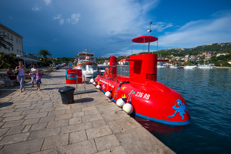 Rab City harbor, Croatiaのeditorial素材