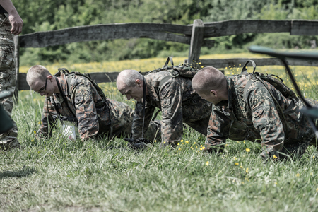 Hungary, Orfu - May 3-8: Elite Challenge is a program designed both for civilians and professionals who wish to try out what it feels like to get through Special Forces selection just like if you wanted to get into the ranks of the US Army special forces.のeditorial素材