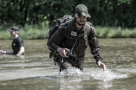 Hungary, Orfu - May 3-8: Elite Challenge is a program designed both for civilians and professionals who wish to try out what it feels like to get through Special Forces selection just like if you wanted to get into the ranks of the US Army special forces.のeditorial素材