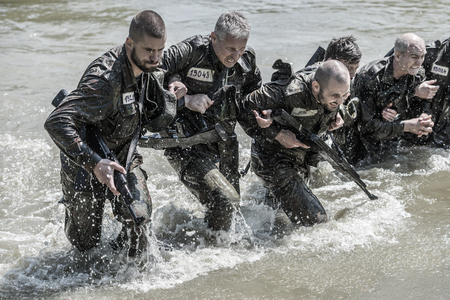 Hungary, Orfu - May 3-8: Elite Challenge is a program designed both for civilians and professionals who wish to try out what it feels like to get through Special Forces selection just like if you wanted to get into the ranks of the US Army special forces.のeditorial素材