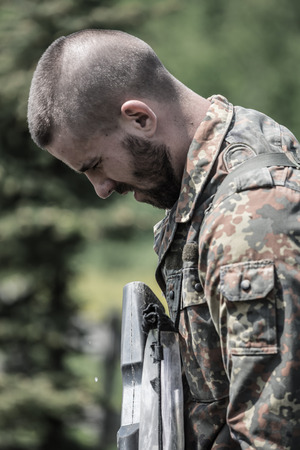 Hungary, Orfu - May 3-8: Elite Challenge is a program designed both for civilians and professionals who wish to try out what it feels like to get through Special Forces selection just like if you wanted to get into the ranks of the US Army special forces.のeditorial素材