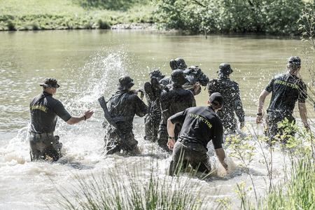 Hungary, Orfu - May 3-8: Elite Challenge is a program designed both for civilians and professionals who wish to try out what it feels like to get through Special Forces selection just like if you wanted to get into the ranks of the US Army special forces.のeditorial素材