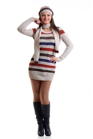 Young woman posing with casual outfitの写真素材