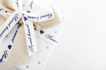 Gift box isolated on a white backgroundの写真素材