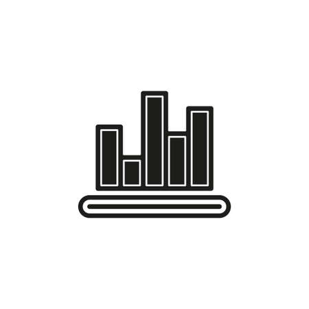 Simple Chart isolated. Flat pictogram - simple iconのイラスト素材