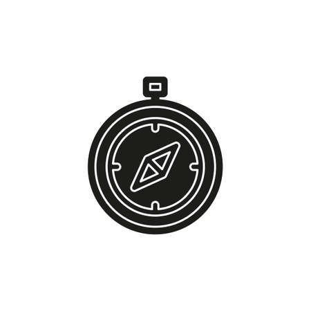 Simple Compass isolated. Flat pictogram - simple iconのイラスト素材