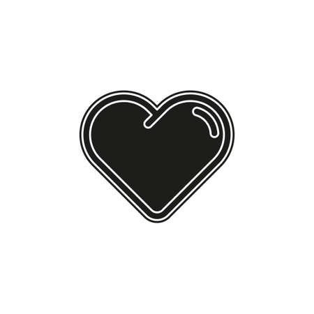 Simple Hearth isolated. Flat pictogram - simple iconのイラスト素材