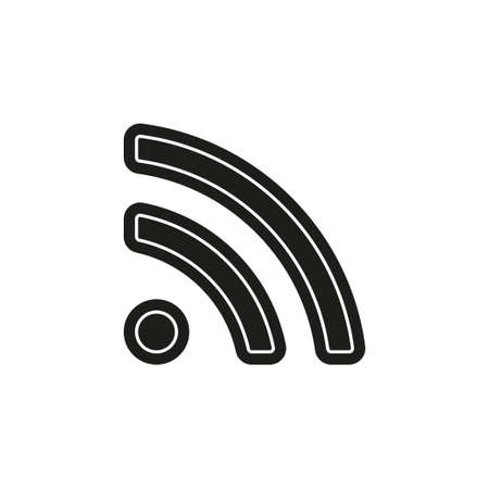 Simple RSS isolated. Flat pictogram - simple iconのイラスト素材
