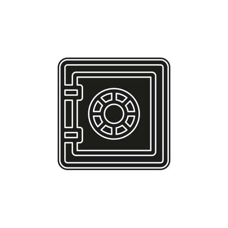Simple Safe isolated. Flat pictogram - simple iconのイラスト素材